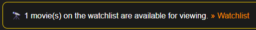 Watchlist notification